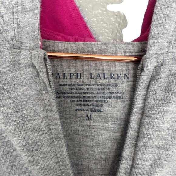 Ralph Lauren gray longer length zip jacket with hood size medium - Picture 2 of 5